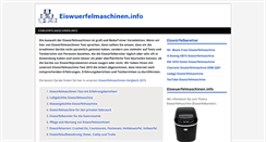 Desktop Screenshot of eiswuerfelmaschinen.info
