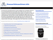 Tablet Screenshot of eiswuerfelmaschinen.info